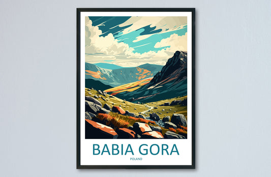 Babia Gora Travel Print Wall Art Babia Gora Wall Hanging Home Décor Babia Gora Gift Art Lovers Poland Art Lover Gift Babia Gora Travel Art