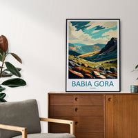 Babia Gora Travel Print Wall Art Babia Gora Wall Hanging Home Décor Babia Gora Gift Art Lovers Poland Art Lover Gift Babia Gora Travel Art