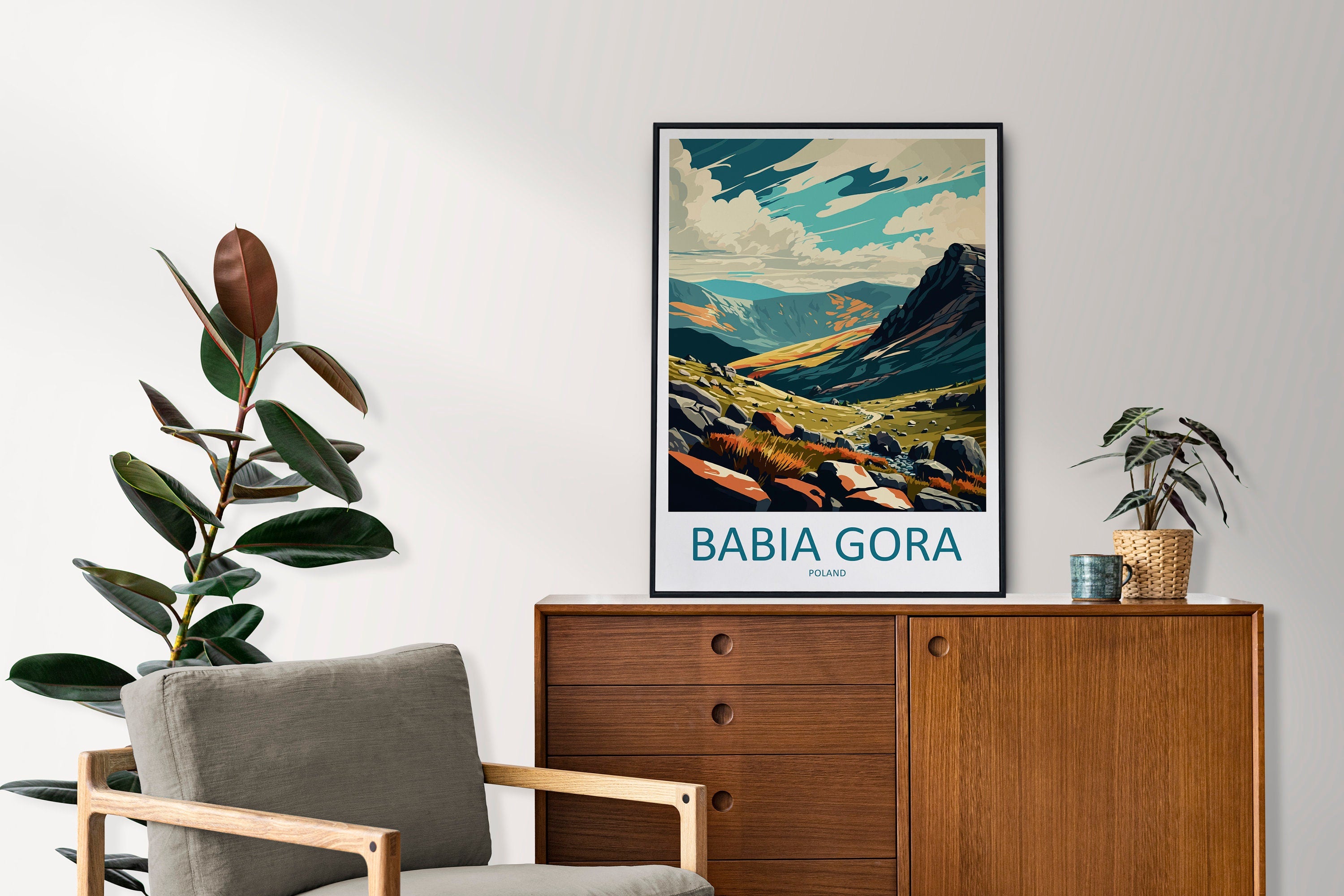Babia Gora Travel Print Wall Art Babia Gora Wall Hanging Home Décor Babia Gora Gift Art Lovers Poland Art Lover Gift Babia Gora Travel Art