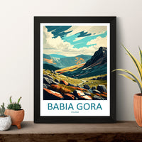 Babia Gora Travel Print Wall Art Babia Gora Wall Hanging Home Décor Babia Gora Gift Art Lovers Poland Art Lover Gift Babia Gora Travel Art