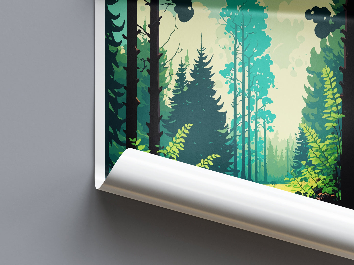 Białowieża Forest Travel Print Wall Art Białowieża Forest Wall Hanging Home Décor Białowieża Forest Gift Art Lovers Poland Art Lover Gift