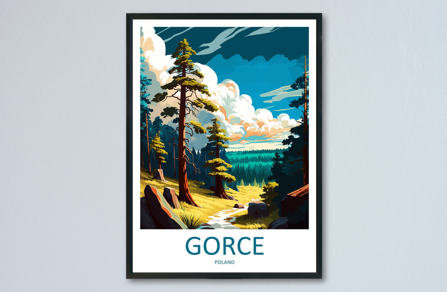 Gorce Travel Print Wall Art Gorce Wall Hanging Home Décor GorceGift Art Lovers Poland Art Lover Gift Gorce Travel Wall Art