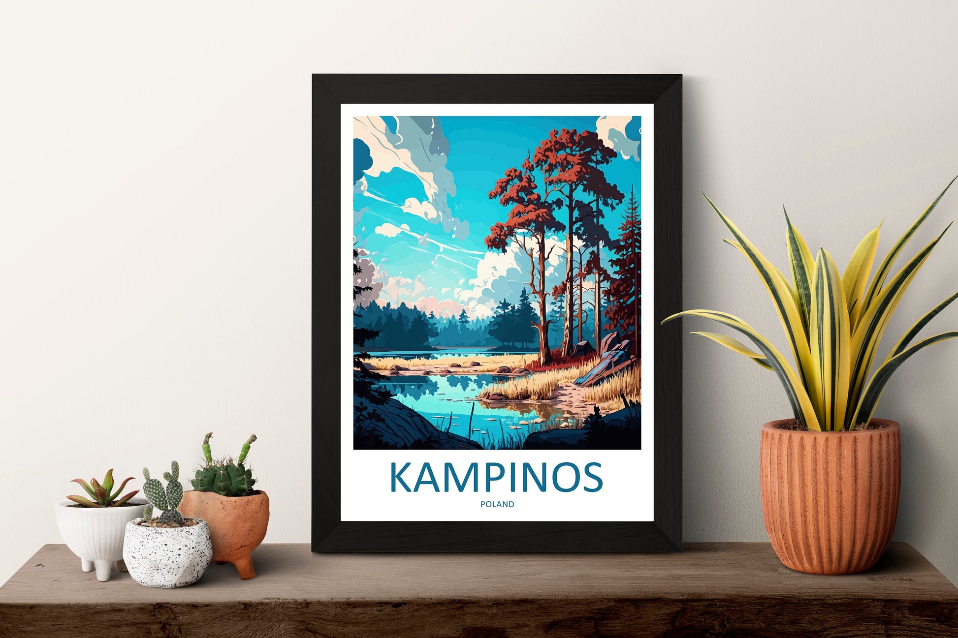 Kampinos Travel Print Wall Art Kampinos Wall Hanging Home Décor Kampinos Gift Art Lovers Poland Art Lover Gift Kampinos Travel Art