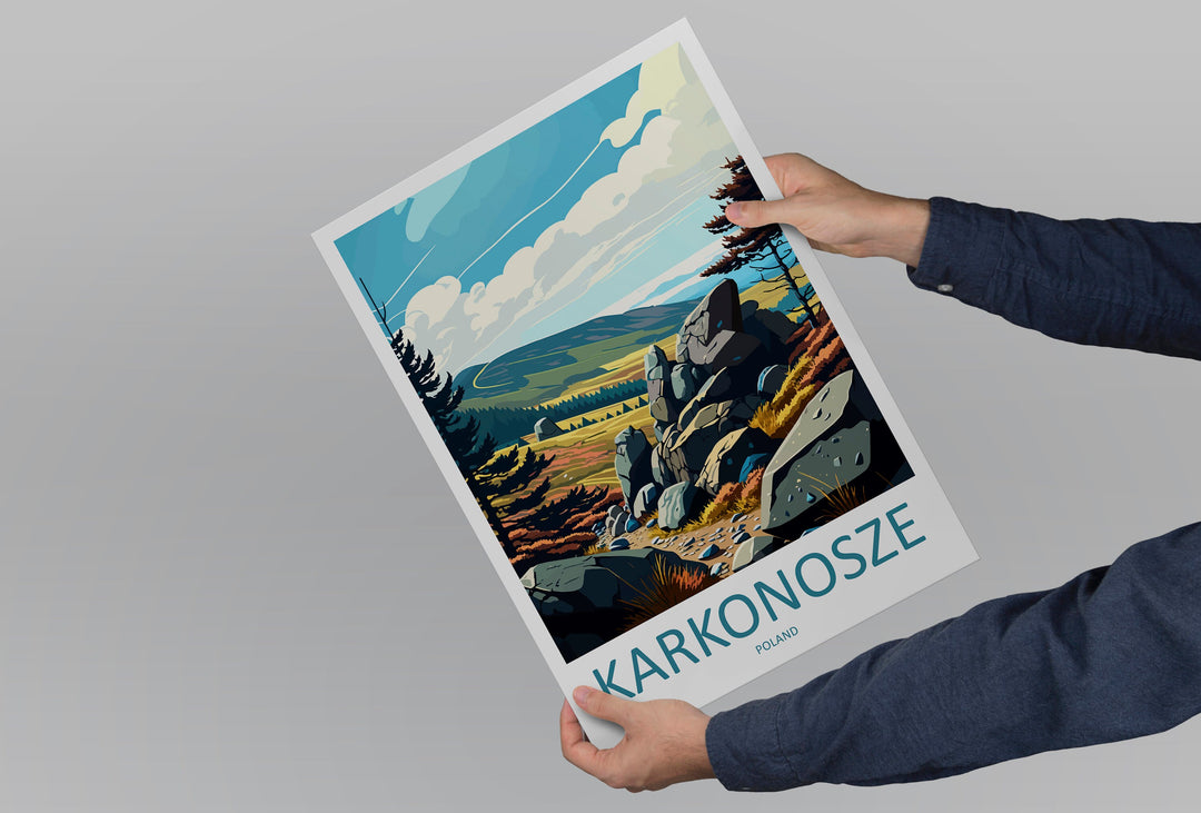 Karkonosze Travel Print Wall Art Karkonosze Wall Hanging Home Décor Karkonosze Gift Art Lovers Poland Art Lover Gift Karkonosze Travel Art