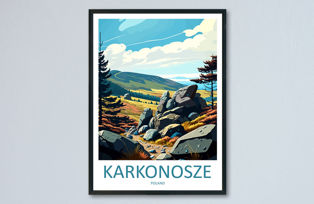 Karkonosze Travel Print Wall Art Karkonosze Wall Hanging Home Décor Karkonosze Gift Art Lovers Poland Art Lover Gift Karkonosze Travel Art