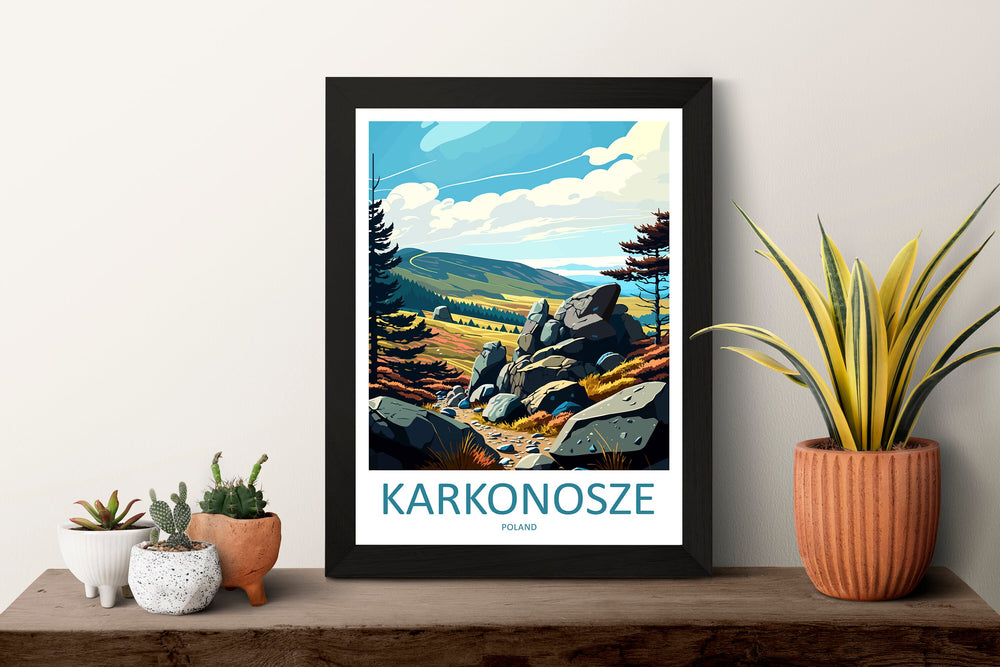 Karkonosze Travel Print Wall Art Karkonosze Wall Hanging Home Décor Karkonosze Gift Art Lovers Poland Art Lover Gift Karkonosze Travel Art