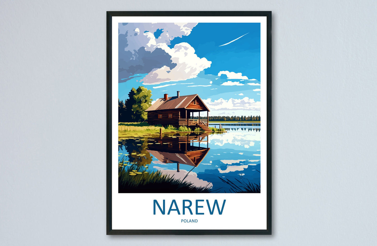 Narew Travel Print Wall Art Narew Wall Hanging Home Décor Narew Gift Art Lovers Poland Art Lover Gift Narew Travel Wall Art