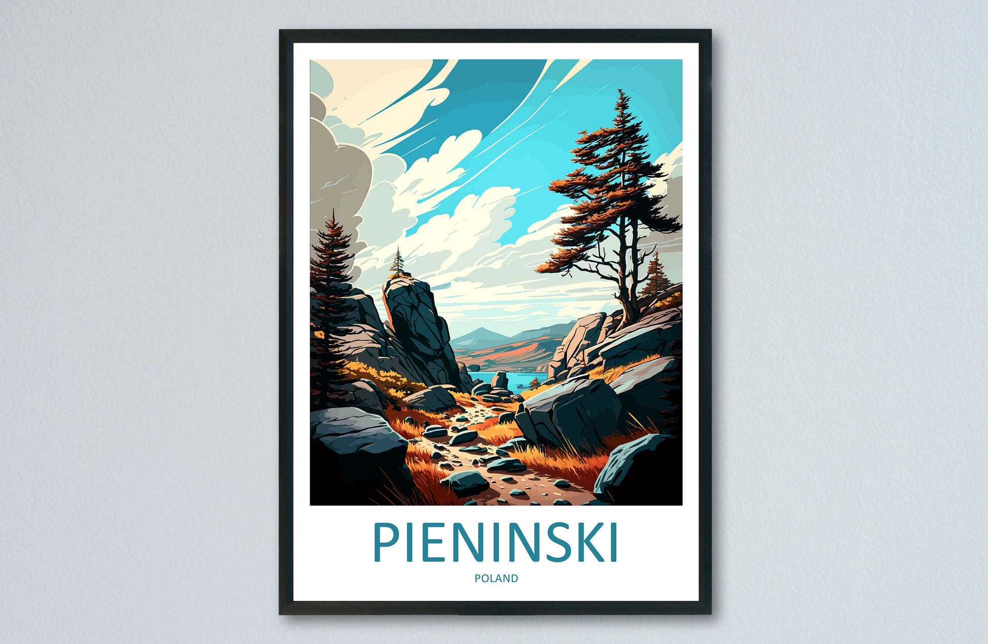 Pieninski Travel Print Wall Art Pieninski Wall Hanging Home Décor Pieninski Gift Art Lovers Poland Art Lover Gift Pieninski Travel Wall Art