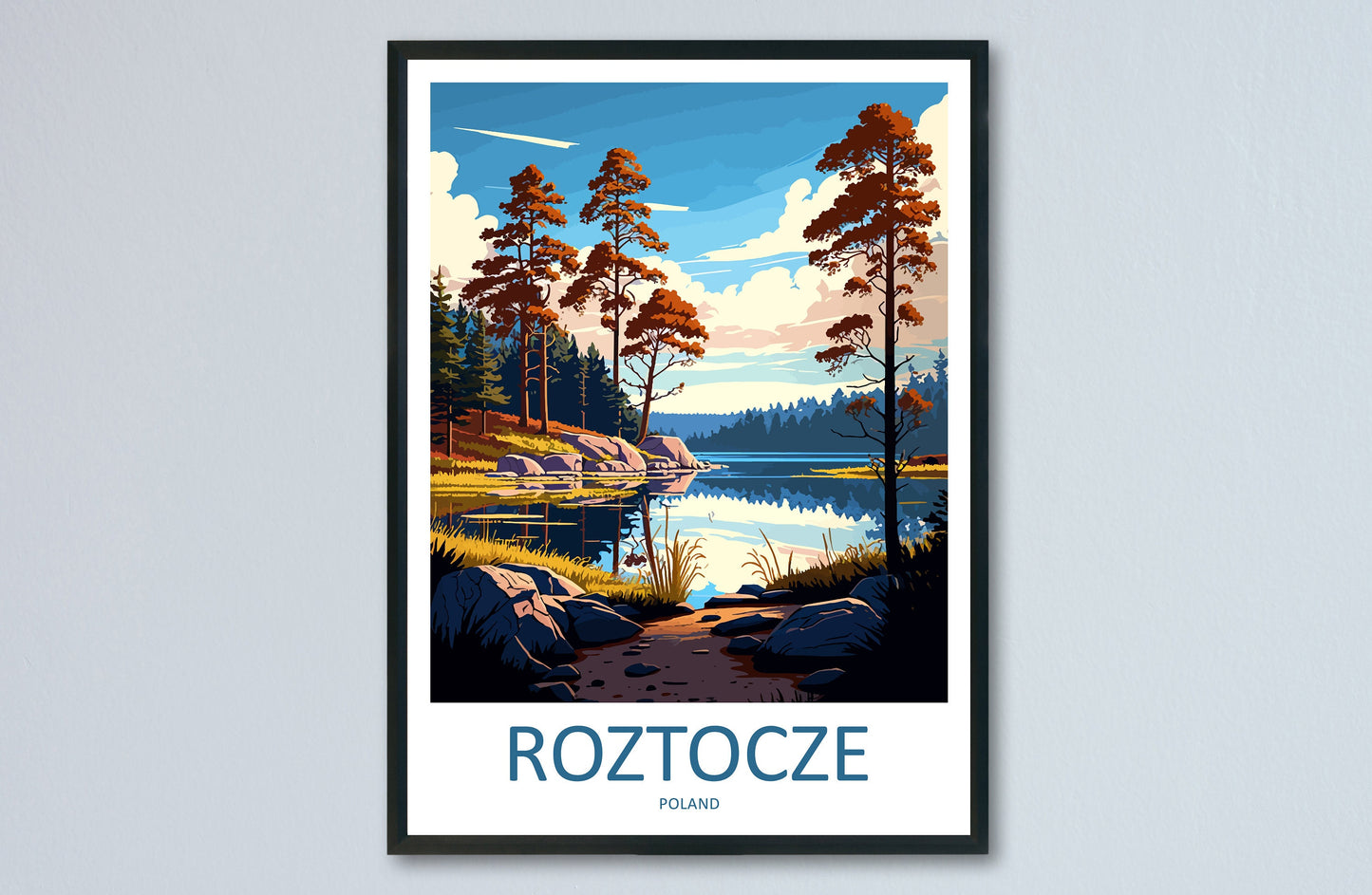Roztocze Travel Print Wall Art Roztocze Wall Hanging Home Décor Roztocze Gift Art Lovers Poland Art Lover Gift Roztocze Travel Wall Art