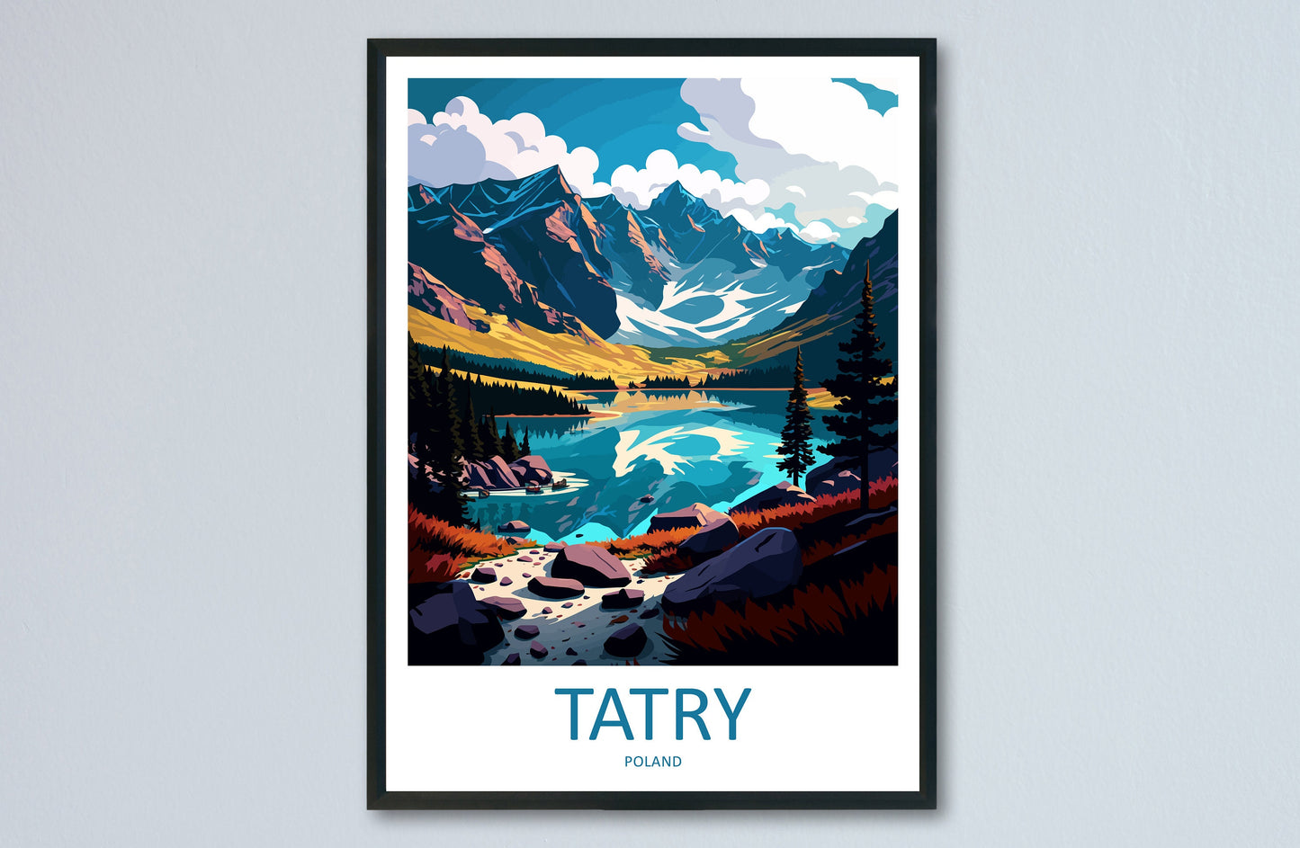 Tatry Travel Print Wall Art Tatry Wall Hanging Home Décor Tatry Gift Art Lovers Poland Art Lover Gift Tatry Travel Wall Art