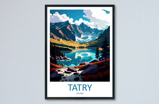 Tatry Travel Print Wall Art Tatry Wall Hanging Home Décor Tatry Gift Art Lovers Poland Art Lover Gift Tatry Travel Wall Art