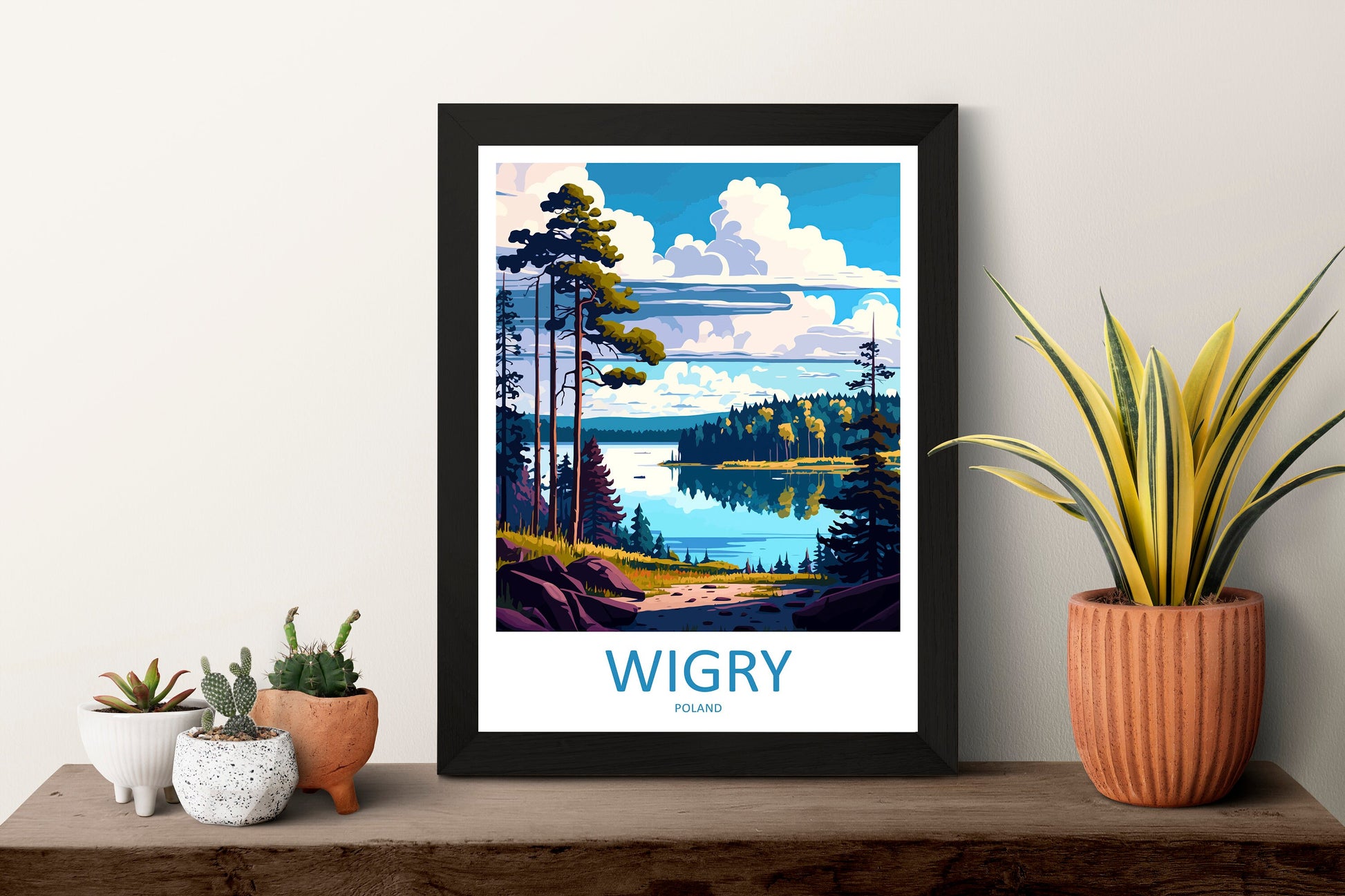 Wigry Travel Print Wall Art Wigry Wall Hanging Home Décor Wigry Gift Art Lovers Poland Art Lover Gift Wigry Travel Wall Art
