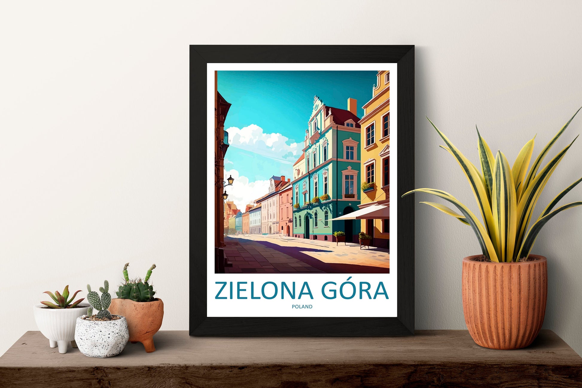 Zielona Góra Travel Print Wall Art Zielona Góra Wall Hanging Home Décor Zielona Góra Gift Art Lovers Poland Art Lover Gift Zielona Góra
