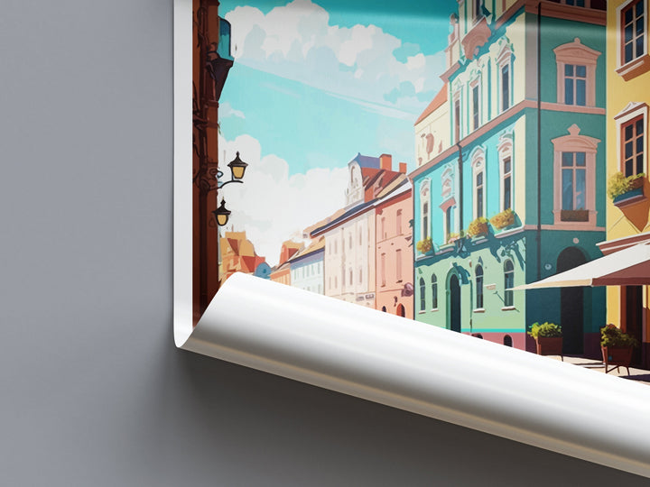 Zielona Góra Travel Print Wall Art Zielona Góra Wall Hanging Home Décor Zielona Góra Gift Art Lovers Poland Art Lover Gift Zielona Góra