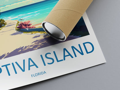 Captiva Island Travel Print Wall Art Captiva Island Wall Hanging Home Décor Captiva Island Gift Art Lovers Florida Art Lover Gift Florida