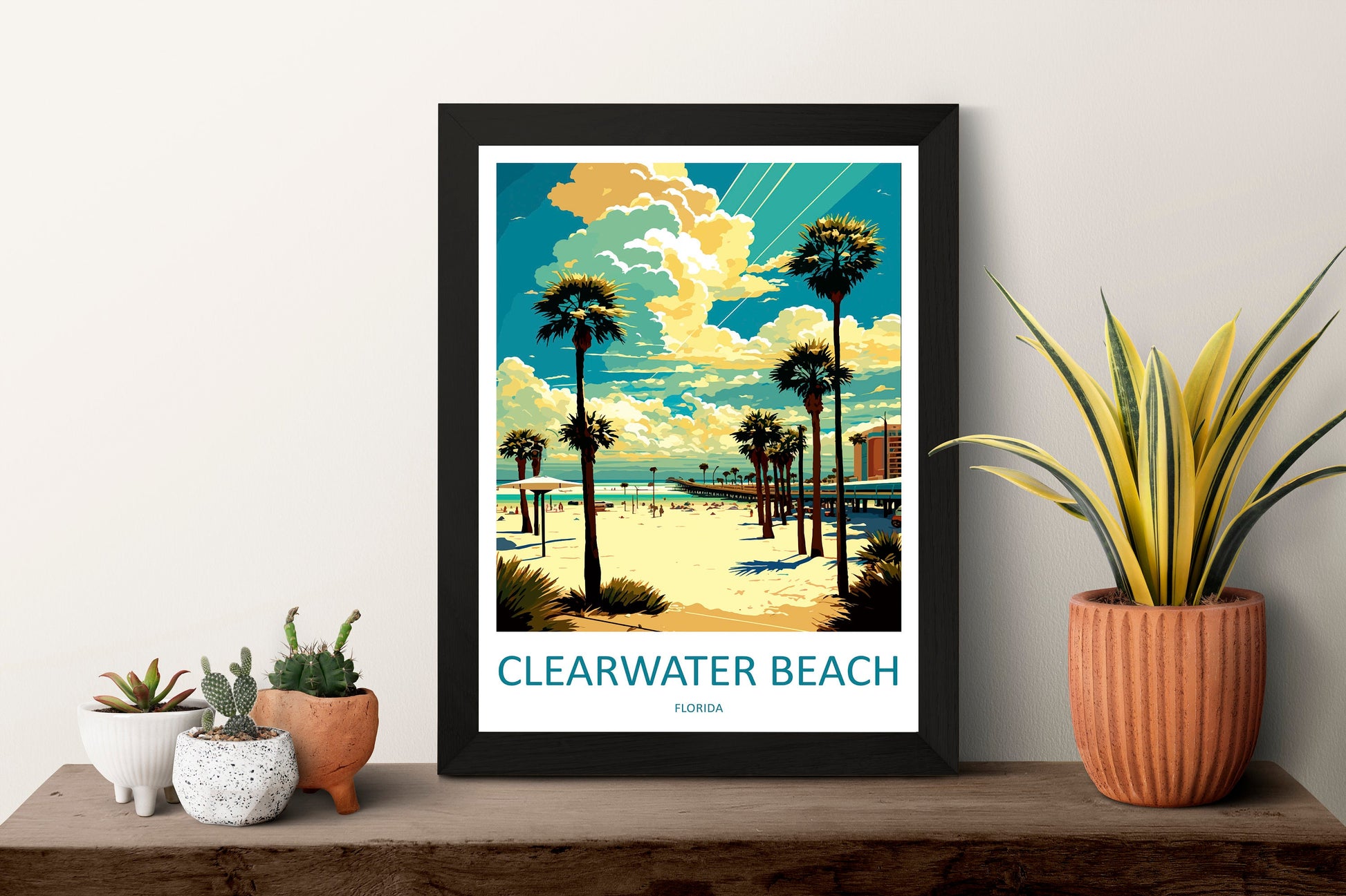 Clearwater Beach Travel Print Wall Art Clearwater Beach Wall Hanging Home Décor Clearwater Beach Gift Art Lovers Florida Art Lover Gift