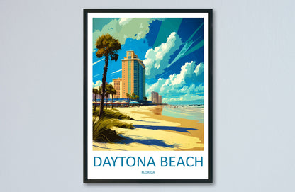 Daytona Beach Travel Print Wall Art Daytona Beach Wall Hanging Home Décor Daytona Beach Gift Art Lovers Florida Art Lover Gift Florida Print