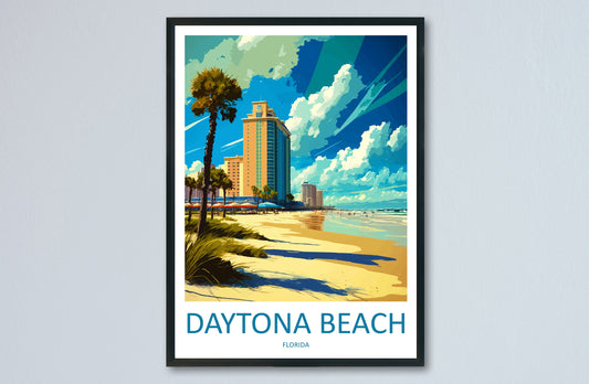 Daytona Beach Travel Print Wall Art Daytona Beach Wall Hanging Home Décor Daytona Beach Gift Art Lovers Florida Art Lover Gift Florida Print