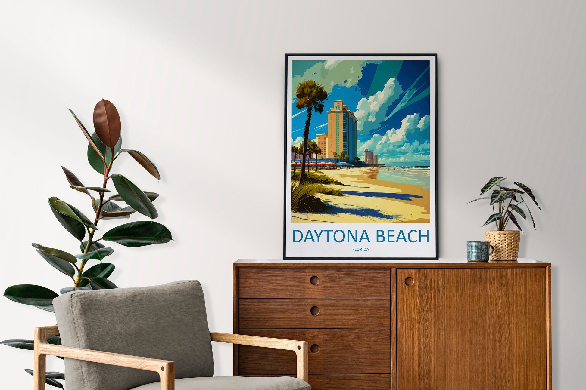 Daytona Beach Travel Print Wall Art Daytona Beach Wall Hanging Home Décor Daytona Beach Gift Art Lovers Florida Art Lover Gift Florida Print