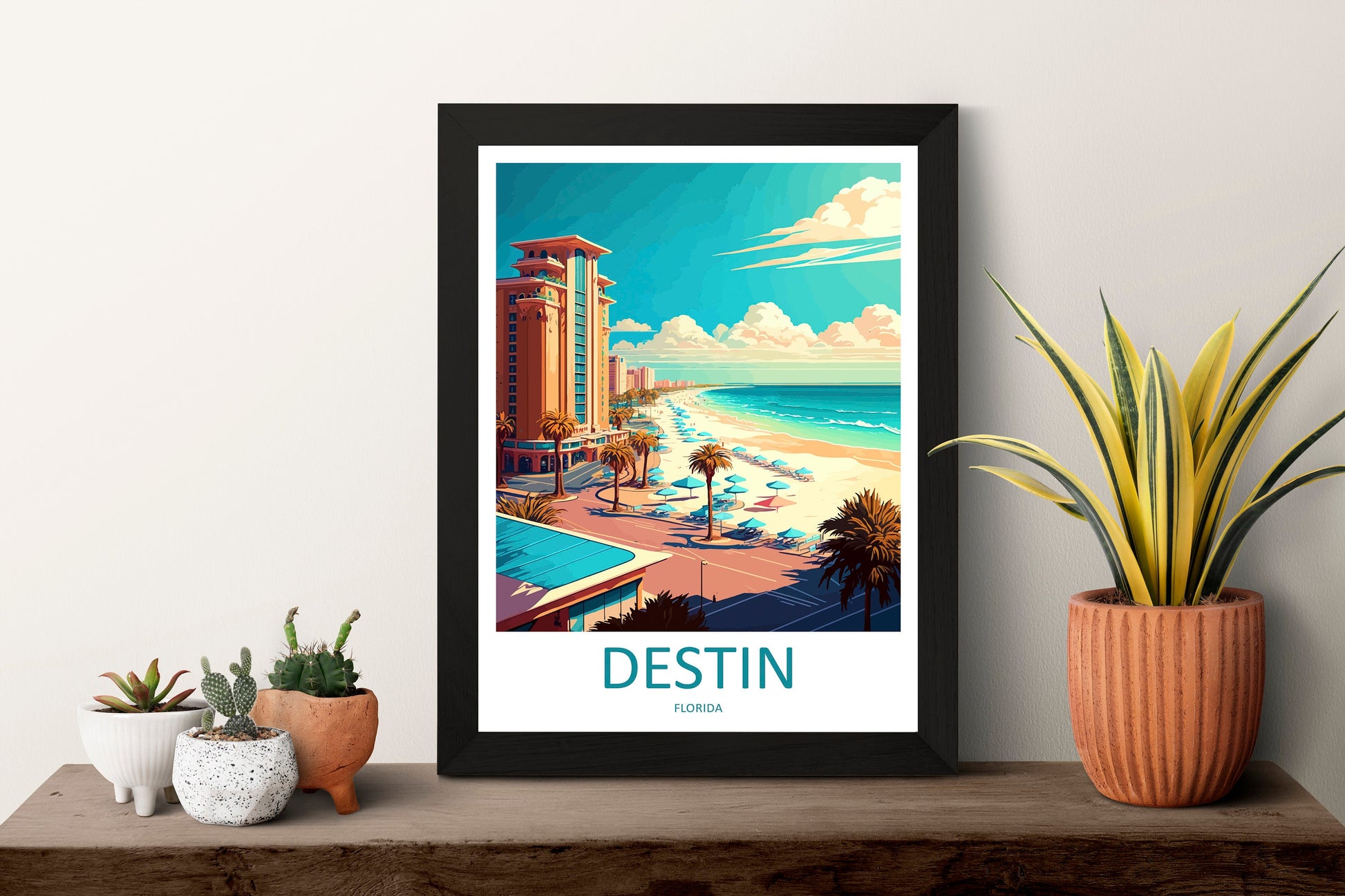 Destin Travel Print Wall Art Destin Wall Hanging Home Décor Destin Gift Art Lovers Florida Art Lover Gift Florida Print For Florida Lovers