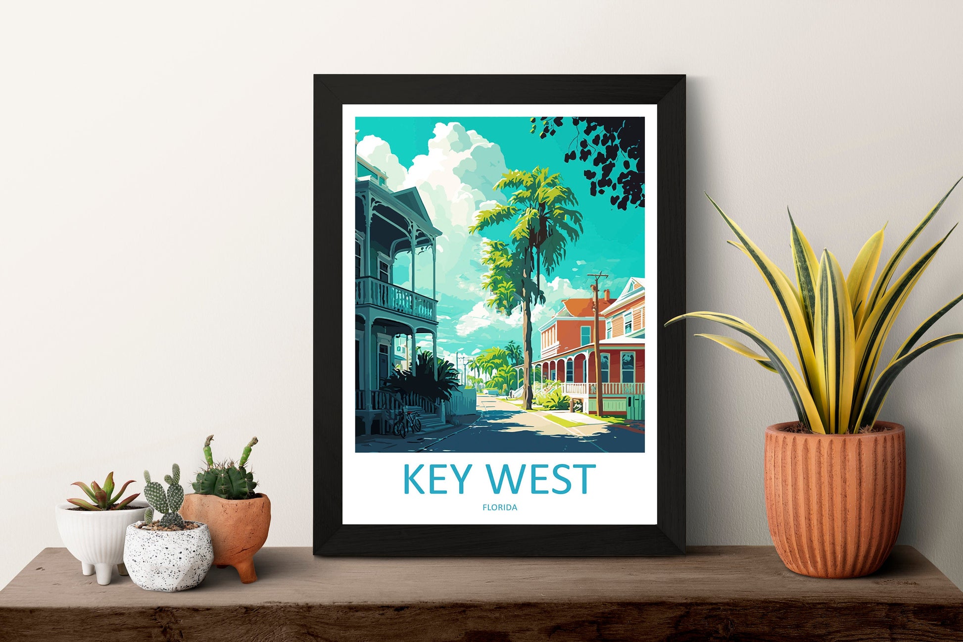 Key West Travel Print Wall Art Key West Wall Hanging Home Décor Key West Gift Art Lovers Florida Art Lover Gift Florida Print