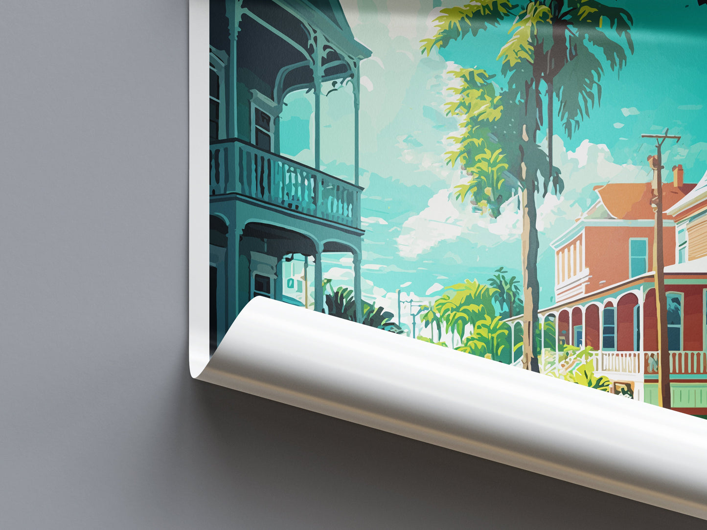 Key West Travel Print Wall Art Key West Wall Hanging Home Décor Key West Gift Art Lovers Florida Art Lover Gift Florida Print