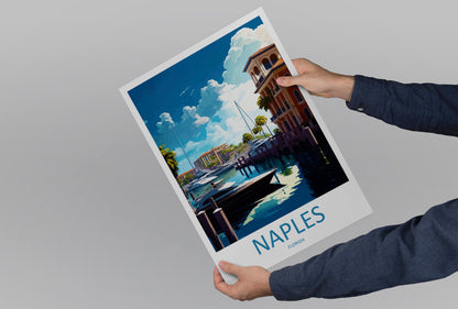 Naples Florida Travel Print Wall Art Naples Wall Hanging Home Décor Naples Gift Art Lovers Florida Art Lover Gift Naples Florida Print