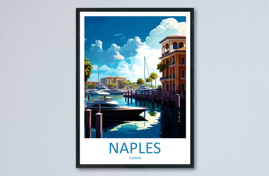 Naples Florida Travel Print Wall Art Naples Wall Hanging Home Décor Naples Gift Art Lovers Florida Art Lover Gift Naples Florida Print