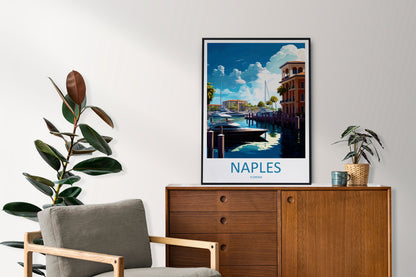Naples Florida Travel Print Wall Art Naples Wall Hanging Home Décor Naples Gift Art Lovers Florida Art Lover Gift Naples Florida Print