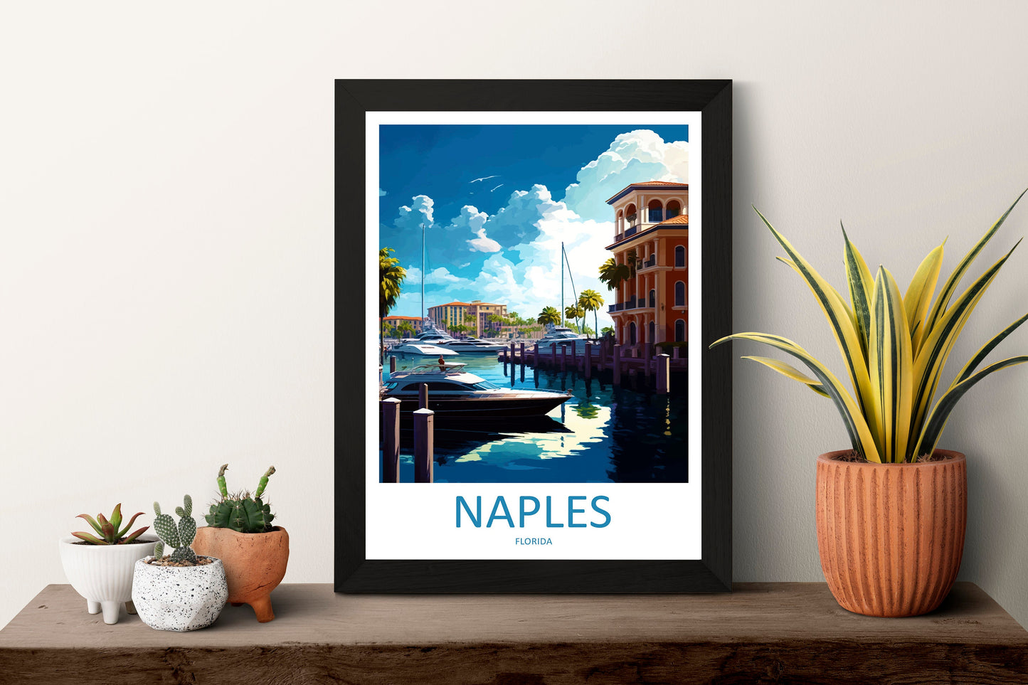 Naples Florida Travel Print Wall Art Naples Wall Hanging Home Décor Naples Gift Art Lovers Florida Art Lover Gift Naples Florida Print