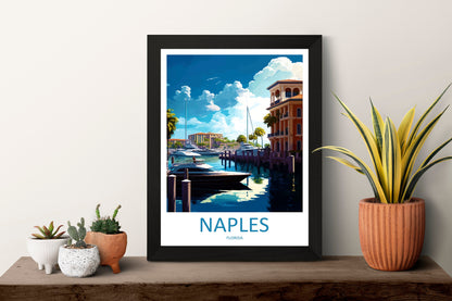 Naples Florida Travel Print Wall Art Naples Wall Hanging Home Décor Naples Gift Art Lovers Florida Art Lover Gift Naples Florida Print