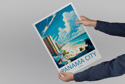 Panama City Travel Print Wall Art Panama City Wall Hanging Home Décor Panama City Gift Art Lovers Florida Art Lover Gift Panama City Florida