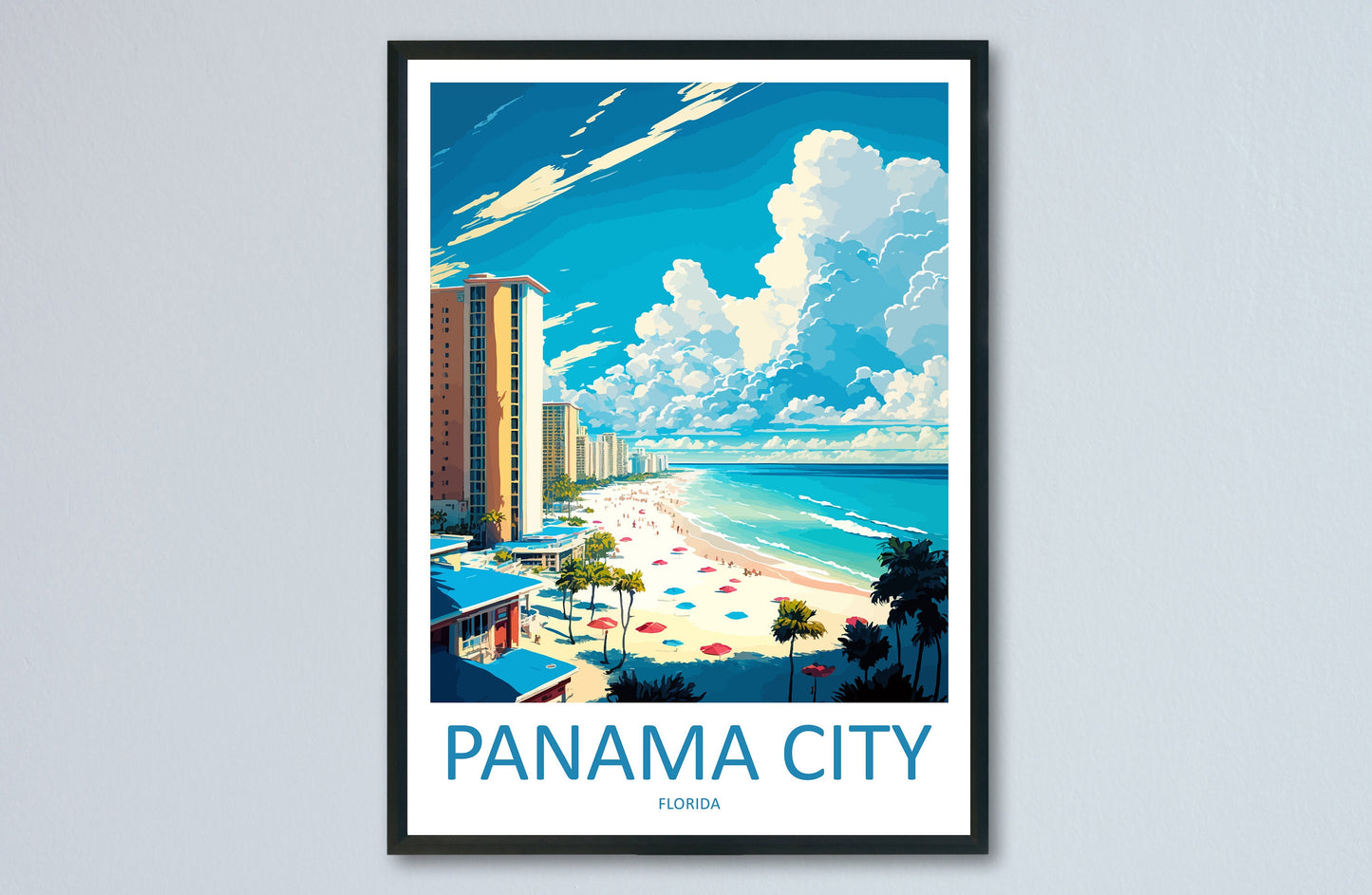 Panama City Travel Print Wall Art Panama City Wall Hanging Home Décor Panama City Gift Art Lovers Florida Art Lover Gift Panama City Florida