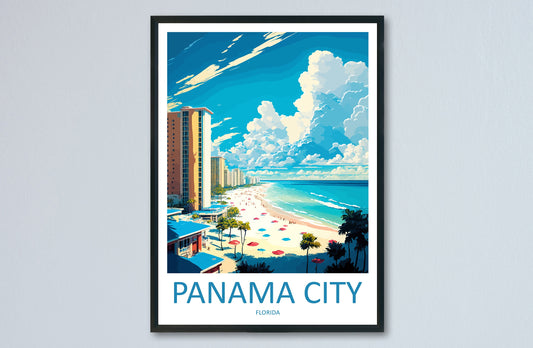 Panama City Travel Print Wall Art Panama City Wall Hanging Home Décor Panama City Gift Art Lovers Florida Art Lover Gift Panama City Florida