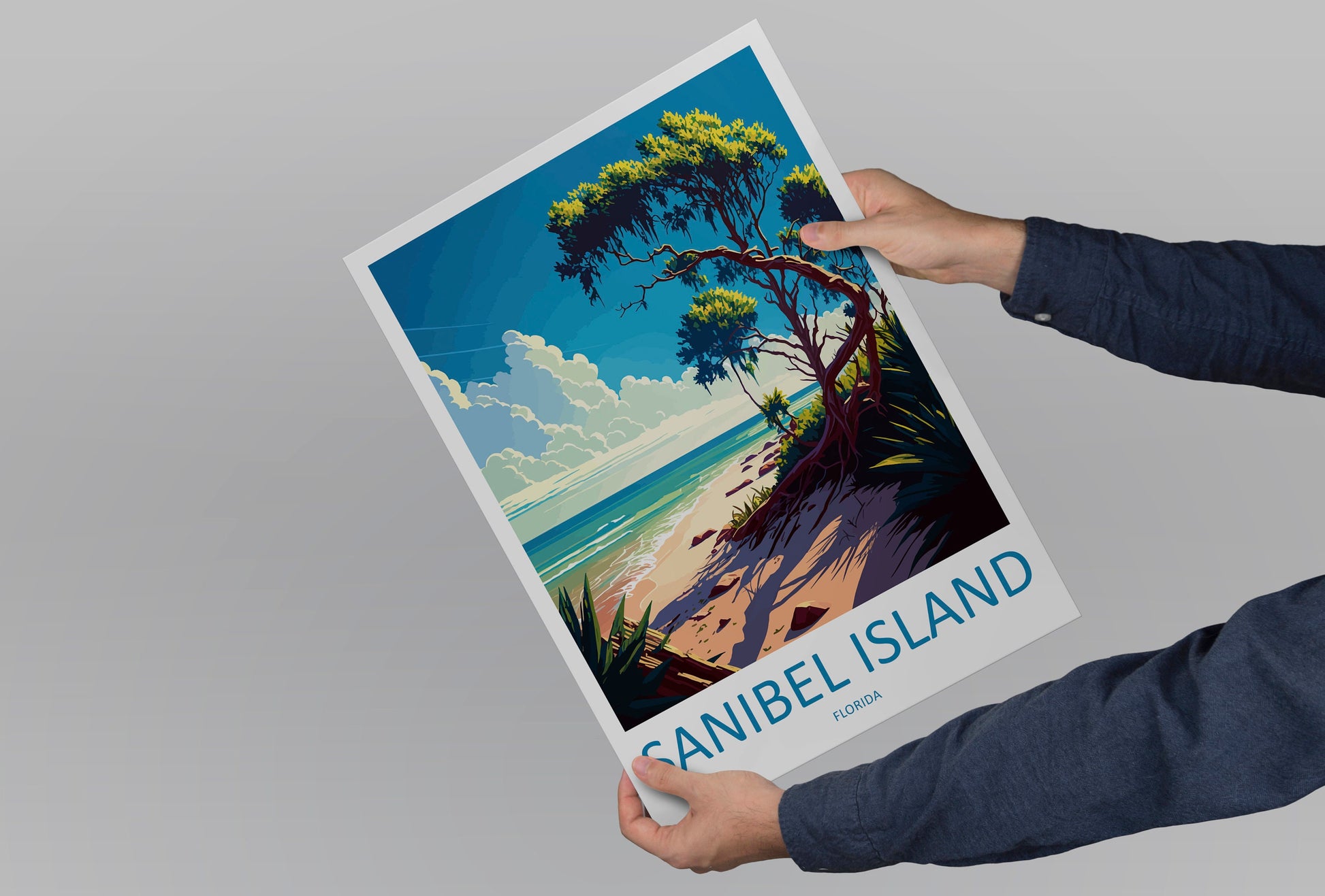 Sanibel Island Travel Print Wall Art Sanibel Island Wall Hanging Home Décor Sanibel Island Gift Art Lovers Florida Art Gift Sanibel Island