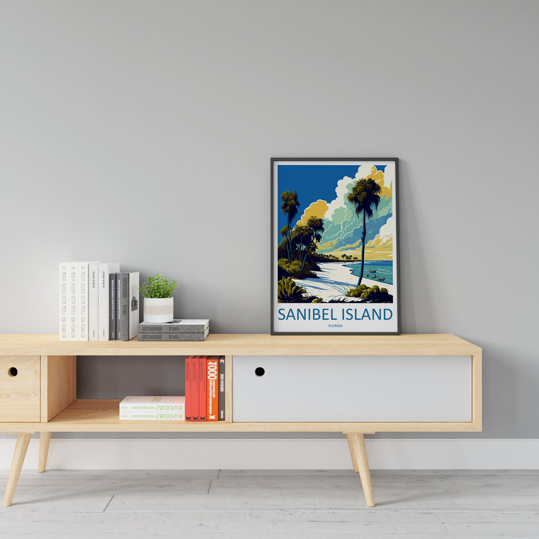 Sanibel Island Travel Print Wall Art Sanibel Island Wall Hanging Home Décor Sanibel Island Gift Art Lovers Florida Art Gift Sanibel Island