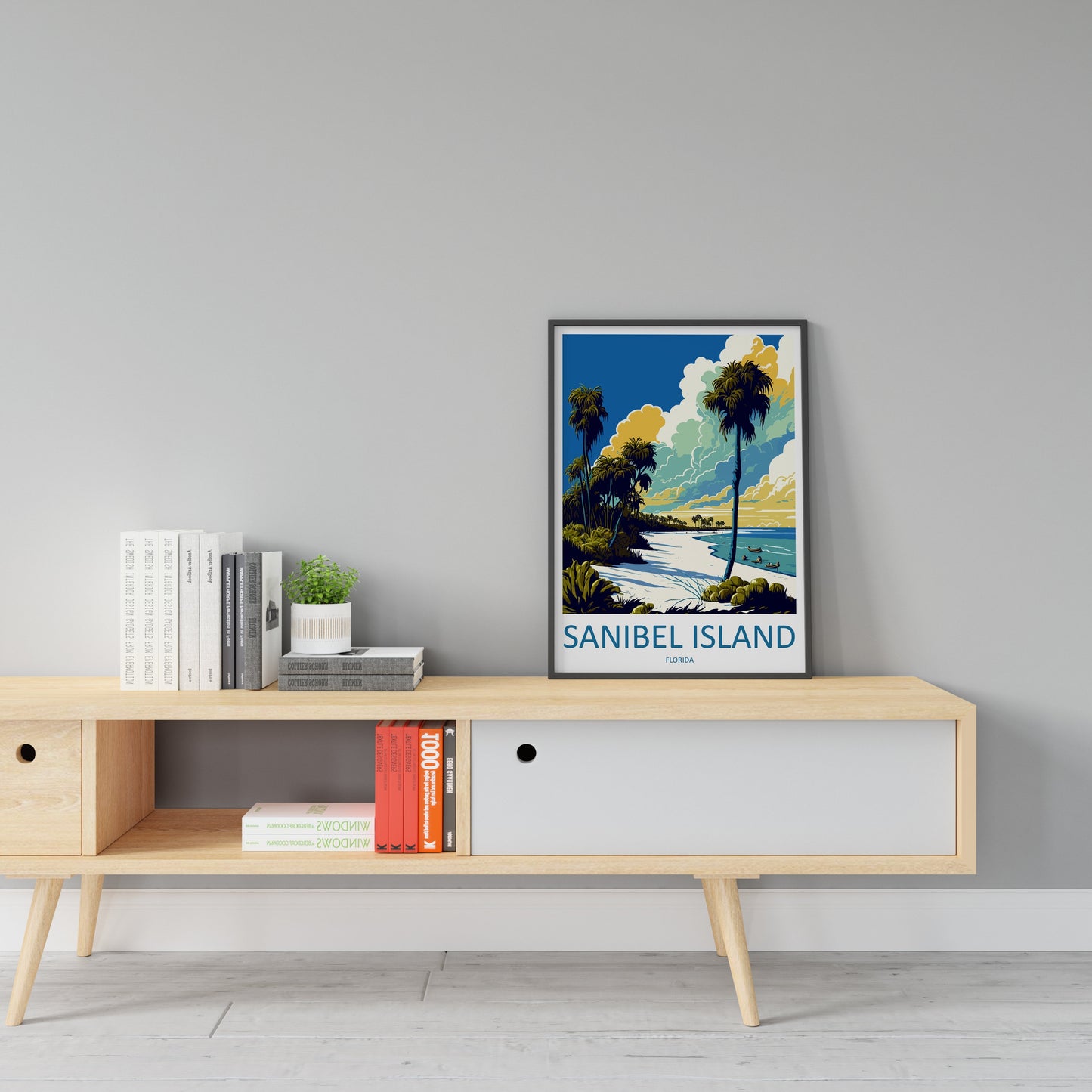 Sanibel Island Travel Print Wall Art Sanibel Island Wall Hanging Home Décor Sanibel Island Gift Art Lovers Florida Art Gift Sanibel Island