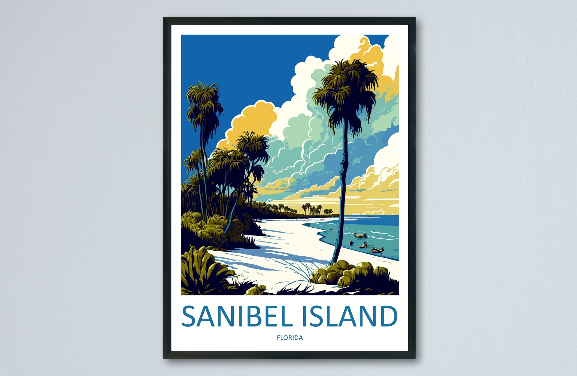 Sanibel Island Travel Print Wall Art Sanibel Island Wall Hanging Home Décor Sanibel Island Gift Art Lovers Florida Art Gift Sanibel Island