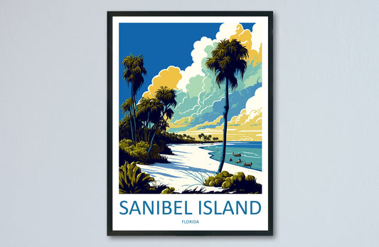 Sanibel Island Travel Print Wall Art Sanibel Island Wall Hanging Home Décor Sanibel Island Gift Art Lovers Florida Art Gift Sanibel Island