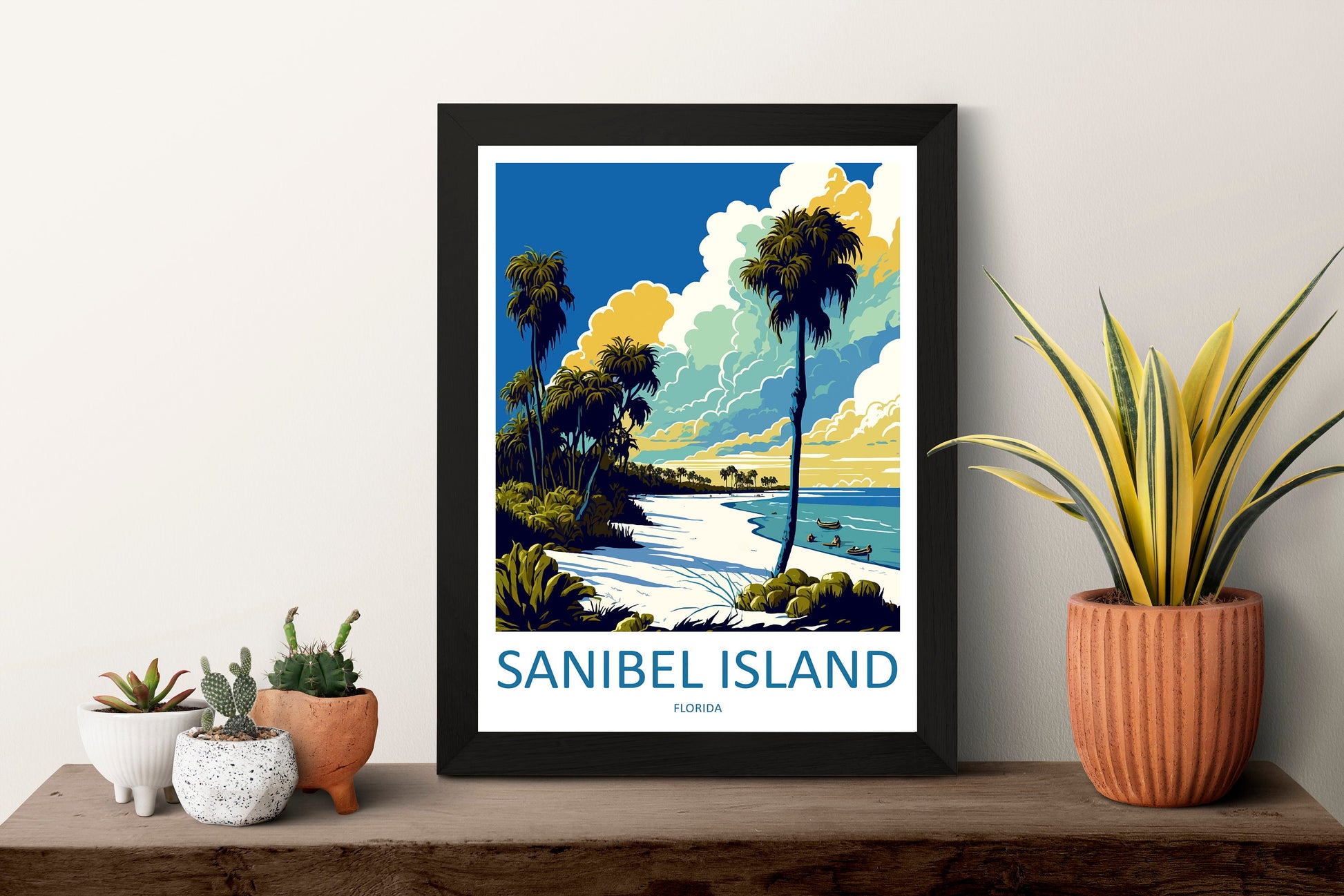 Sanibel Island Travel Print Wall Art Sanibel Island Wall Hanging Home Décor Sanibel Island Gift Art Lovers Florida Art Gift Sanibel Island