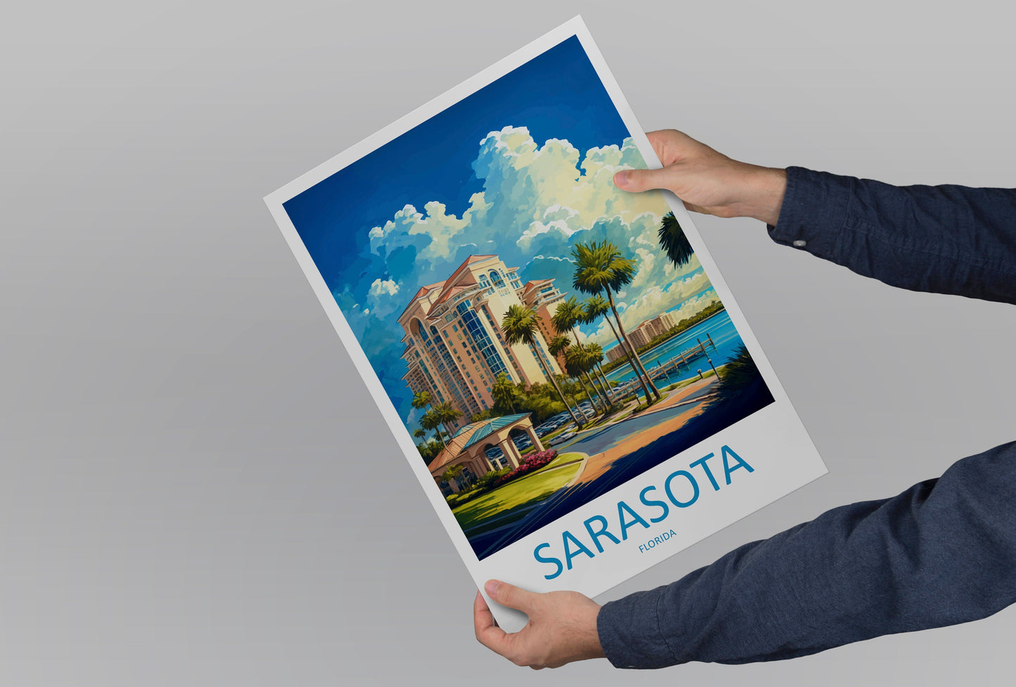 Sarasota Travel Print Wall Art Sarasota Wall Hanging Home Décor Sarasota Gift Art Lovers Florida Art Gift Sarasota Florida Gift Poster