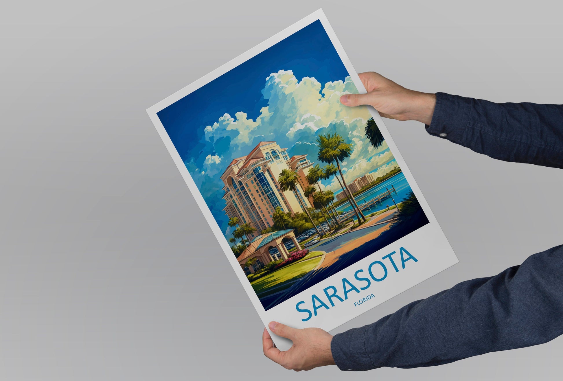 Sarasota Travel Print Wall Art Sarasota Wall Hanging Home Décor Sarasota Gift Art Lovers Florida Art Gift Sarasota Florida Gift Poster