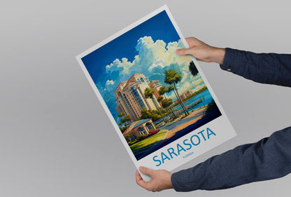 Sarasota Travel Print Wall Art Sarasota Wall Hanging Home Décor Sarasota Gift Art Lovers Florida Art Gift Sarasota Florida Gift Poster