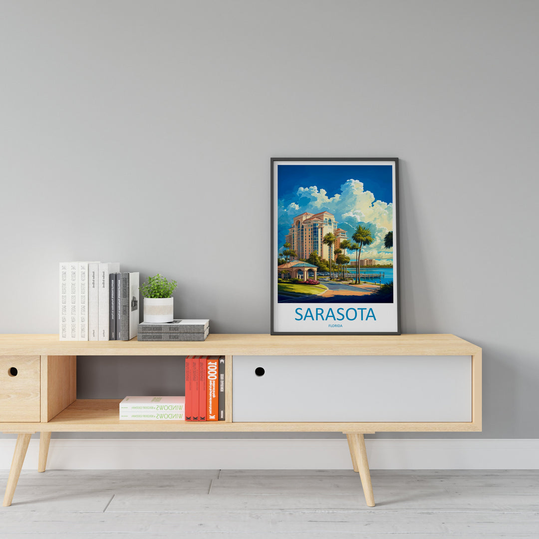 Sarasota Travel Print Wall Art Sarasota Wall Hanging Home Décor Sarasota Gift Art Lovers Florida Art Gift Sarasota Florida Gift Poster