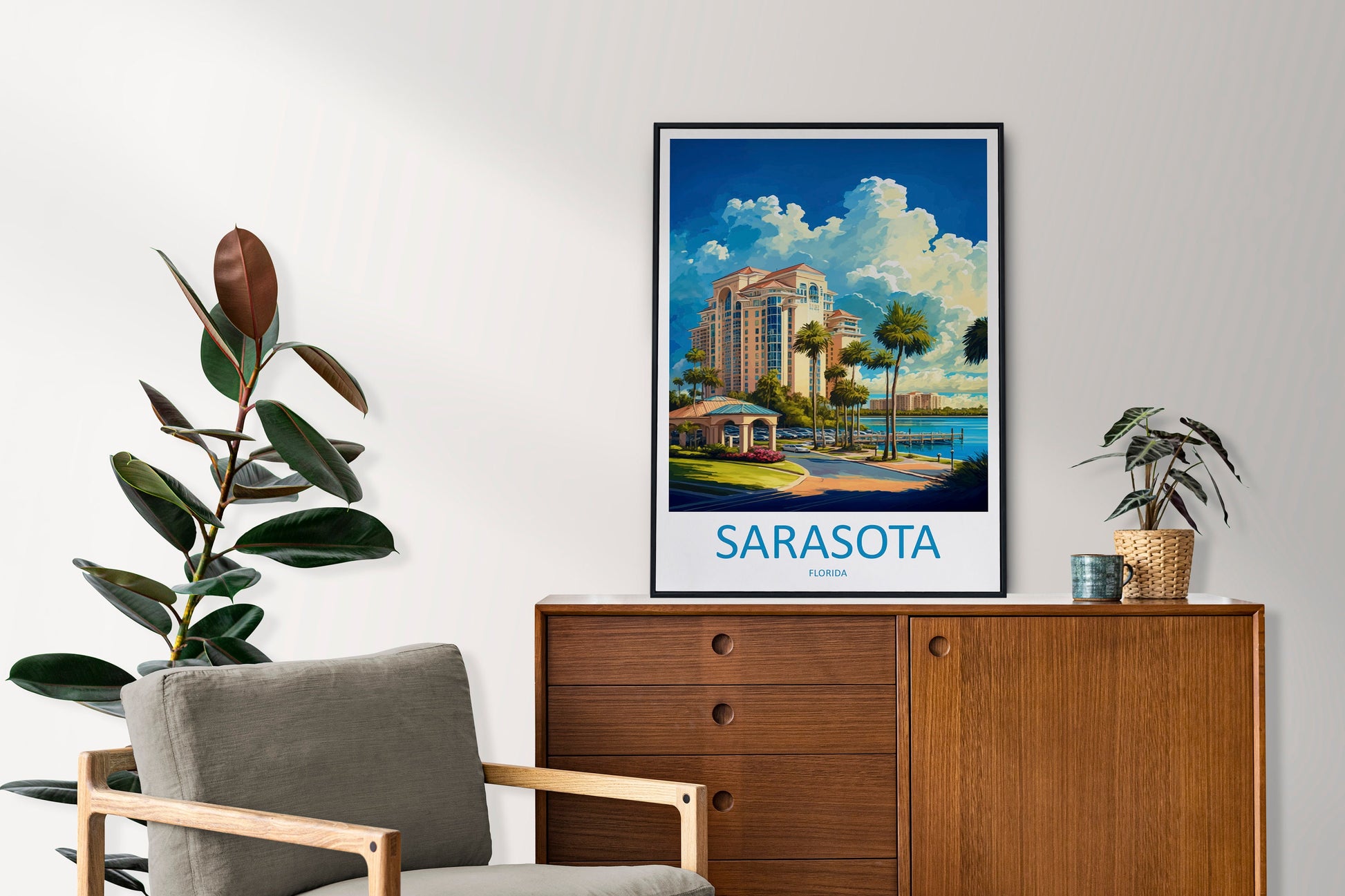 Sarasota Travel Print Wall Art Sarasota Wall Hanging Home Décor Sarasota Gift Art Lovers Florida Art Gift Sarasota Florida Gift Poster