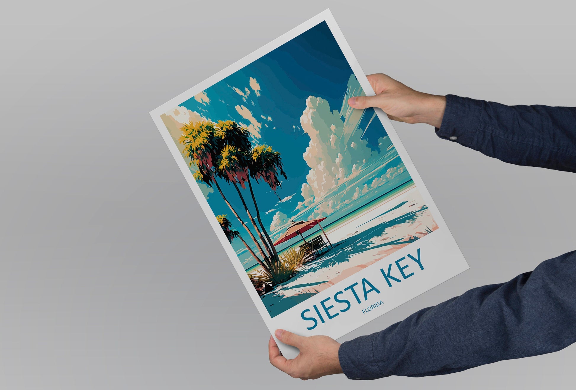 Siesta Key Travel Print Wall Art Siesta Key Wall Hanging Home Décor Siesta Key Gift Art Lovers Florida Art Gift Siesta Key Florida Gift