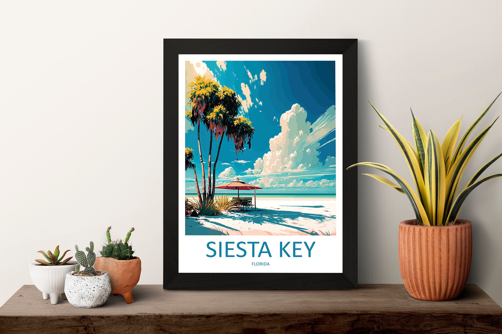 Siesta Key Travel Print Wall Art Siesta Key Wall Hanging Home Décor Siesta Key Gift Art Lovers Florida Art Gift Siesta Key Florida Gift