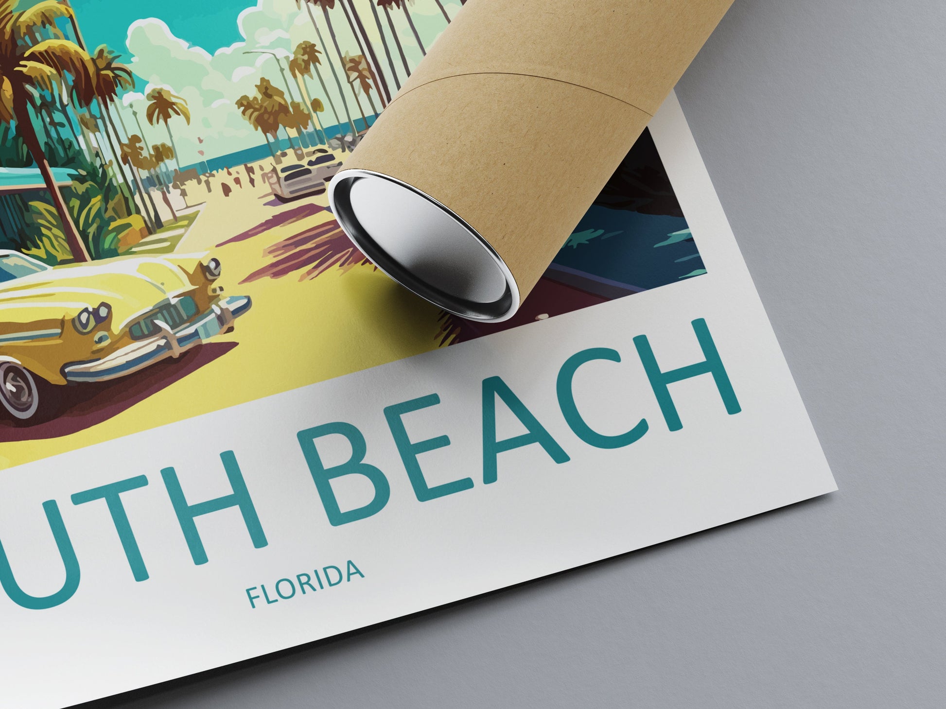 South Beach Travel Print Wall Art South Beach Wall Hanging Home Décor South Beach Gift Art Lovers Florida Art Gift South Beach Florida Gift