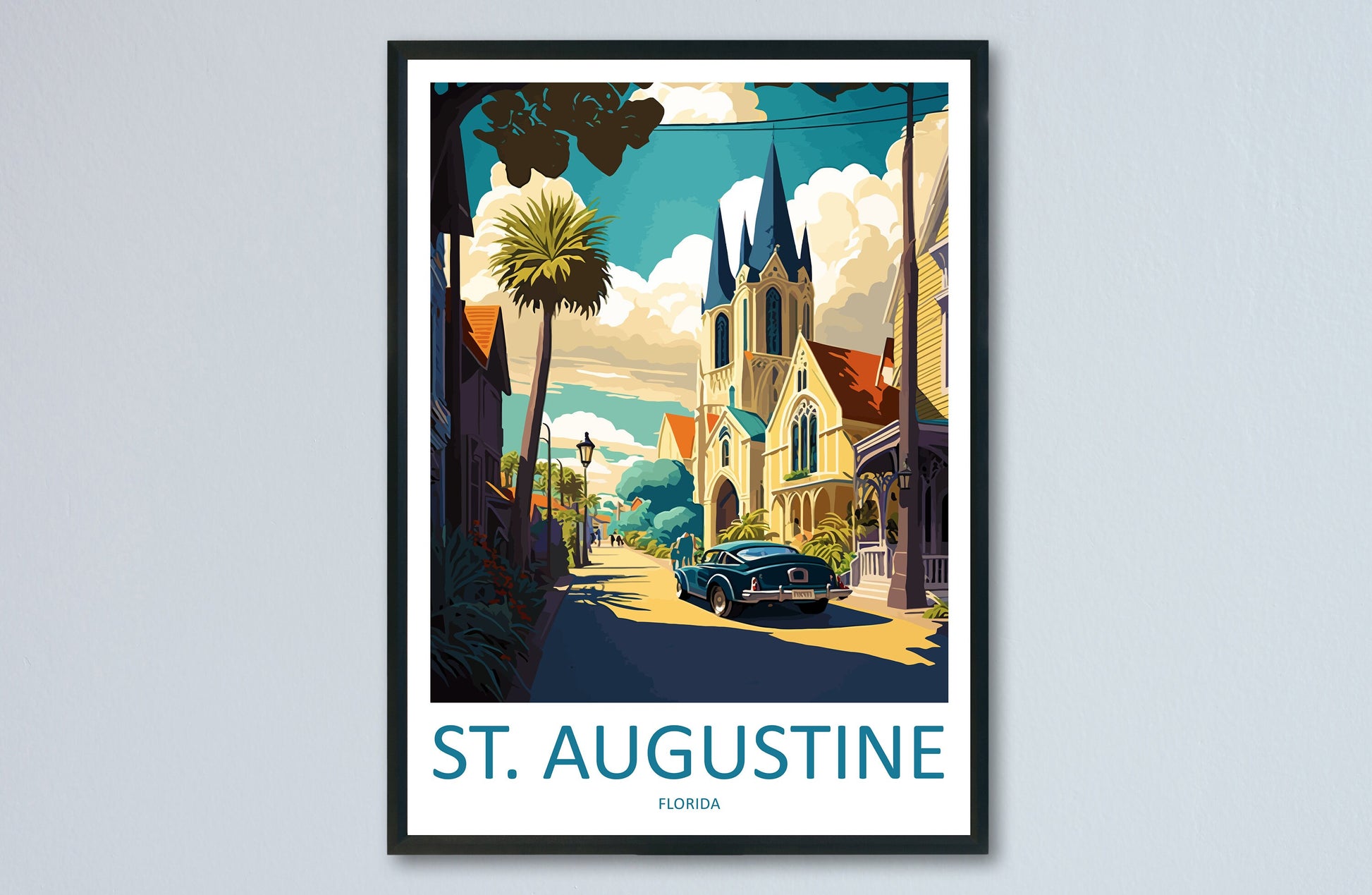 St. Augustine Travel Print Wall Art St. Augustine Wall Hanging Home Décor St. Augustine Gift Art Lovers Florida Art Gift St. Augustine Gift