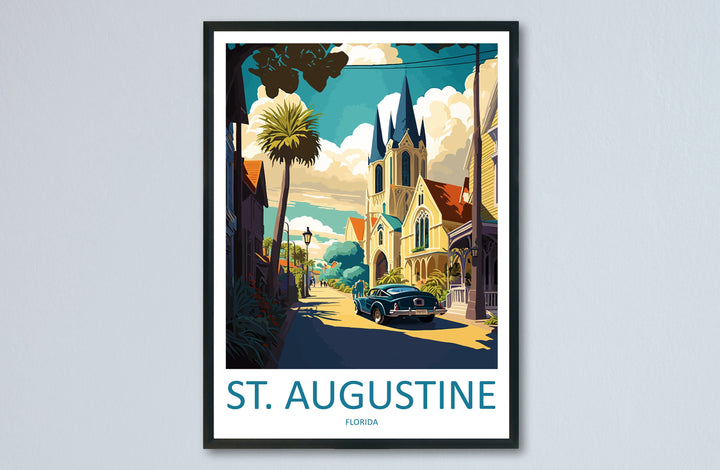 St. Augustine Travel Print Wall Art St. Augustine Wall Hanging Home Décor St. Augustine Gift Art Lovers Florida Art Gift St. Augustine Gift